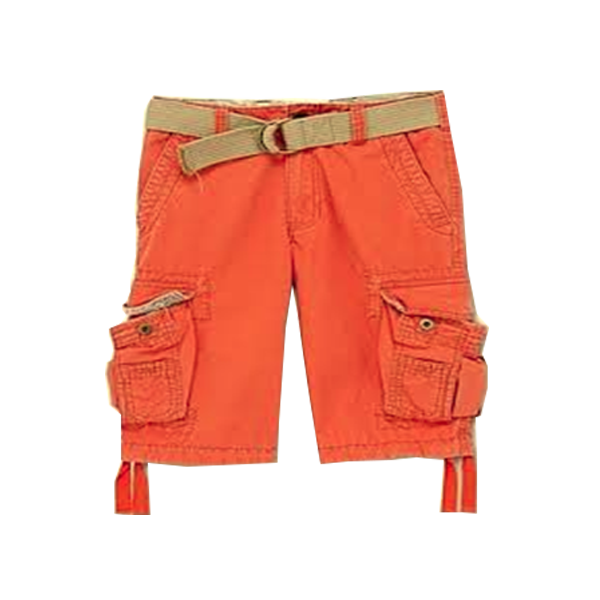 Men’s Belted Canvas Cargo Shorts