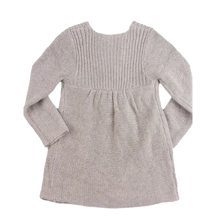 Girls Turn-Down Pleated Chest Sweater